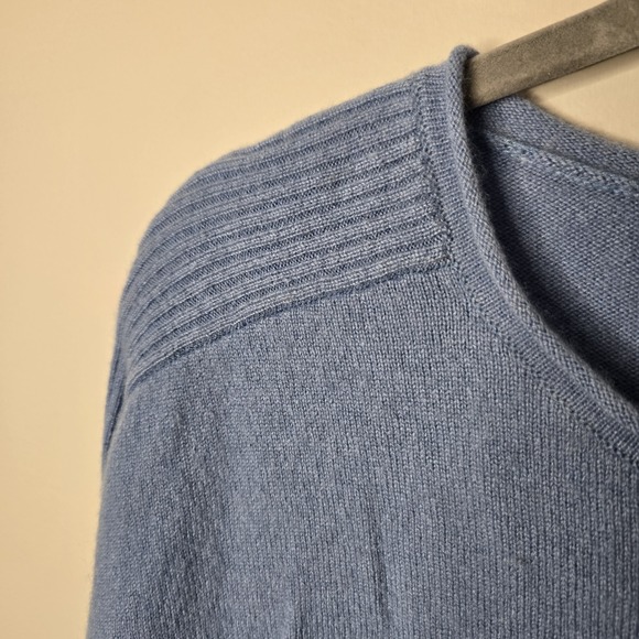 Sundance 100% Cashmere Ribbed Sweater Blue Tunic Len Petite XL PXL Luxe Luxury - Picture 3 of 10